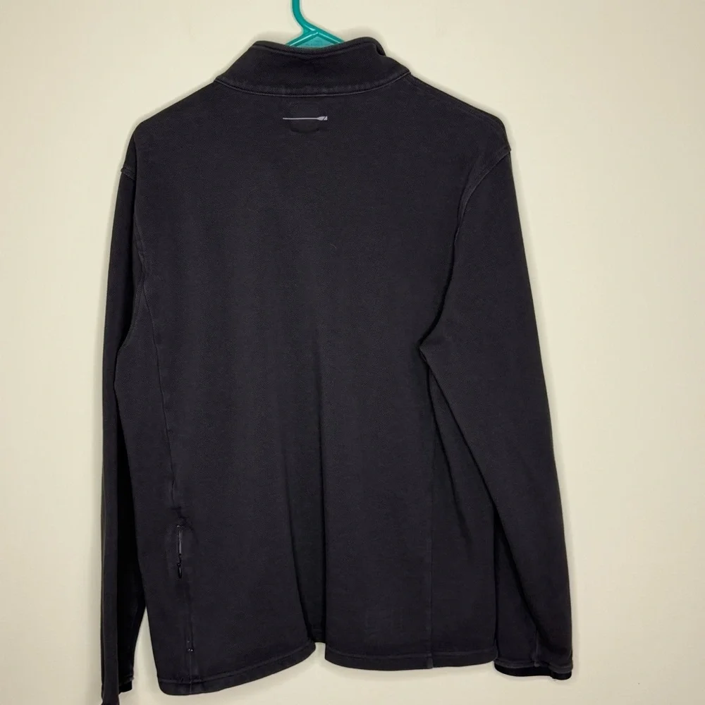 J. Crew Men's L  Gray Performance Quarter-Zip Sweater pullover sweatshirt active